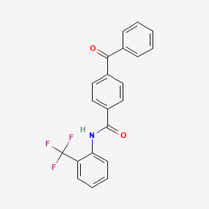 molecular formula C21H14F3NO2 B5342066 4-benzoyl-N-[2-(trifluoromethyl)phenyl]benzamide 