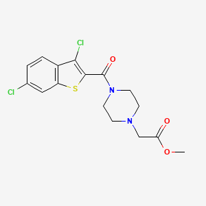 METHYL 2-{4-[(3,6-DICHLORO-1-BENZOTHIOPHEN-2-YL)CARBONYL]PIPERAZINO}ACETATE