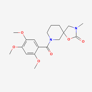 molecular formula C18H24N2O6 B5342078 3-methyl-7-(2,4,5-trimethoxybenzoyl)-1-oxa-3,7-diazaspiro[4.5]decan-2-one 