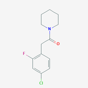 1-[(4-chloro-2-fluorophenyl)acetyl]piperidine