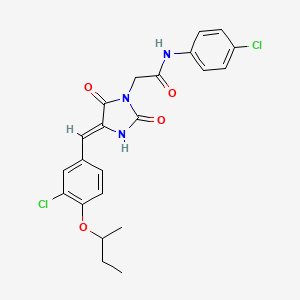 2-[4-(4-sec-butoxy-3-chlorobenzylidene)-2,5-dioxo-1-imidazolidinyl]-N-(4-chlorophenyl)acetamide