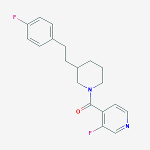 molecular formula C19H20F2N2O B5342319 3-fluoro-4-({3-[2-(4-fluorophenyl)ethyl]-1-piperidinyl}carbonyl)pyridine 