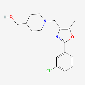 molecular formula C17H21ClN2O2 B5342385 (1-{[2-(3-chlorophenyl)-5-methyl-1,3-oxazol-4-yl]methyl}piperidin-4-yl)methanol 