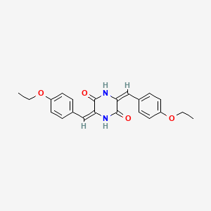 molecular formula C22H22N2O4 B5342432 3,6-bis(4-ethoxybenzylidene)-2,5-piperazinedione 