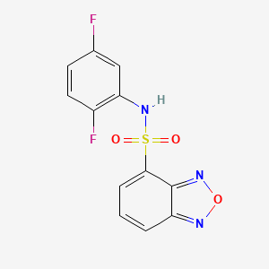 molecular formula C12H7F2N3O3S B5342587 N-(2,5-difluorophenyl)-2,1,3-benzoxadiazole-4-sulfonamide 