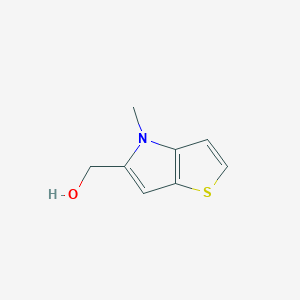 molecular formula C8H9NOS B053426 (4-methyl-4H-thieno[3,2-b]pyrrol-5-yl)methanol CAS No. 121933-59-3
