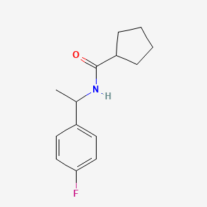 N-[1-(4-fluorophenyl)ethyl]cyclopentanecarboxamide