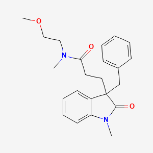 3-(3-benzyl-1-methyl-2-oxo-2,3-dihydro-1H-indol-3-yl)-N-(2-methoxyethyl)-N-methylpropanamide