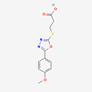 3-{[5-(4-Methoxyphenyl)-1,3,4-oxadiazol-2-yl]sulfanyl}propanoic acid