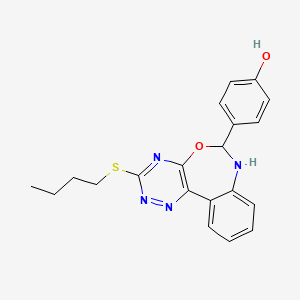 4-[3-(Butylsulfanyl)-6,7-dihydro[1,2,4]triazino[5,6-D][3,1]benzoxazepin-6-YL]phenol