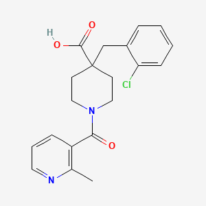 4-[(2-Chlorophenyl)methyl]-1-(2-methylpyridine-3-carbonyl)piperidine-4-carboxylic acid