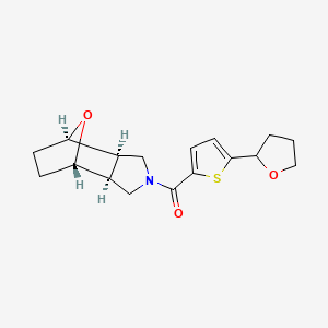 molecular formula C17H21NO3S B5342736 (1R*,2R*,6S*,7S*)-4-{[5-(tetrahydro-2-furanyl)-2-thienyl]carbonyl}-10-oxa-4-azatricyclo[5.2.1.0~2,6~]decane 