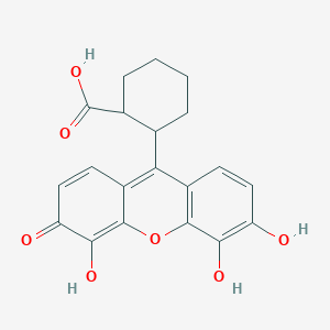 molecular formula C20H18O7 B534275 2-(4,5,6-trihydroxy-3-oxo-3H-xanthen-9-yl)cyclohexanecarboxylic acid 