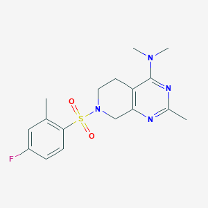 7-[(4-fluoro-2-methylphenyl)sulfonyl]-N,N,2-trimethyl-5,6,7,8-tetrahydropyrido[3,4-d]pyrimidin-4-amine