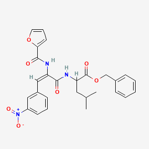 molecular formula C27H27N3O7 B5342820 benzyl N-[2-(2-furoylamino)-3-(3-nitrophenyl)acryloyl]leucinate 