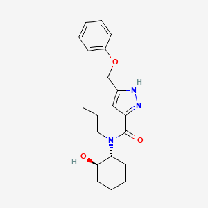 molecular formula C20H27N3O3 B5342844 N-[(1R*,2R*)-2-hydroxycyclohexyl]-5-(phenoxymethyl)-N-propyl-1H-pyrazole-3-carboxamide 