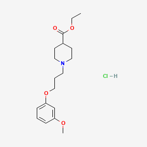 Ethyl 1-[3-(3-methoxyphenoxy)propyl]piperidine-4-carboxylate;hydrochloride