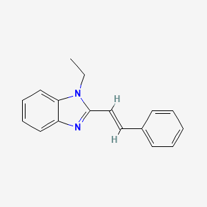 molecular formula C17H16N2 B5342853 1-ethyl-2-(2-phenylvinyl)-1H-benzimidazole 