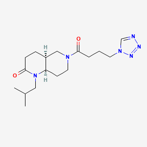 molecular formula C17H28N6O2 B5342882 (4aS*,8aR*)-1-isobutyl-6-[4-(1H-tetrazol-1-yl)butanoyl]octahydro-1,6-naphthyridin-2(1H)-one 