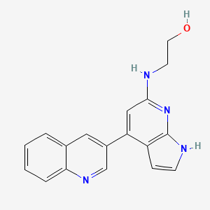 2-[(4-quinolin-3-yl-1H-pyrrolo[2,3-b]pyridin-6-yl)amino]ethanol