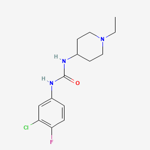 molecular formula C14H19ClFN3O B5342887 1-(3-Chloro-4-fluorophenyl)-3-(1-ethylpiperidin-4-yl)urea 