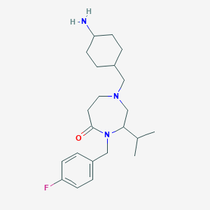 1-[(cis-4-aminocyclohexyl)methyl]-4-(4-fluorobenzyl)-3-isopropyl-1,4-diazepan-5-one dihydrochloride