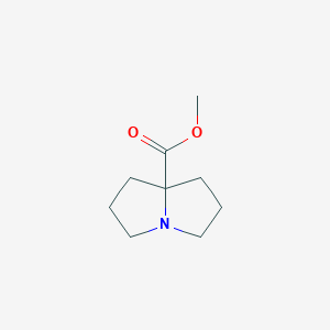 molecular formula C9H15NO2 B053429 Methyl hexahydro-1H-pyrrolizine-7a-carboxylate CAS No. 117375-15-2