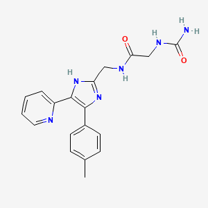 molecular formula C19H20N6O2 B5342906 N~2~-(aminocarbonyl)-N~1~-{[4-(4-methylphenyl)-5-pyridin-2-yl-1H-imidazol-2-yl]methyl}glycinamide 