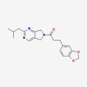 6-[3-(1,3-benzodioxol-5-yl)propanoyl]-2-isobutyl-6,7-dihydro-5H-pyrrolo[3,4-d]pyrimidine