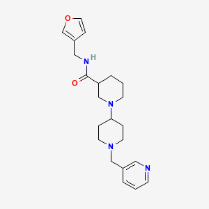 molecular formula C22H30N4O2 B5342936 N-(3-furylmethyl)-1'-(pyridin-3-ylmethyl)-1,4'-bipiperidine-3-carboxamide 