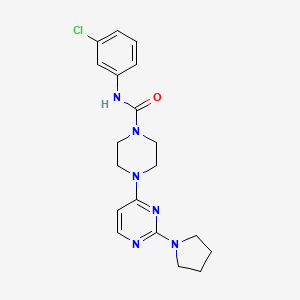 N-(3-chlorophenyl)-4-[2-(1-pyrrolidinyl)-4-pyrimidinyl]-1-piperazinecarboxamide