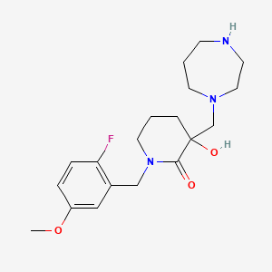 3-(1,4-diazepan-1-ylmethyl)-1-(2-fluoro-5-methoxybenzyl)-3-hydroxypiperidin-2-one