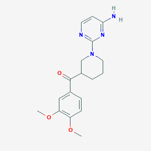 [1-(4-aminopyrimidin-2-yl)piperidin-3-yl](3,4-dimethoxyphenyl)methanone