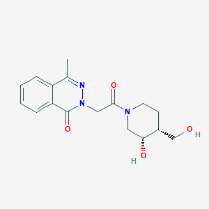 2-{2-[(3S*,4R*)-3-hydroxy-4-(hydroxymethyl)-1-piperidinyl]-2-oxoethyl}-4-methyl-1(2H)-phthalazinone