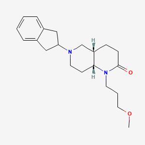 molecular formula C21H30N2O2 B5342992 (4aS*,8aR*)-6-(2,3-dihydro-1H-inden-2-yl)-1-(3-methoxypropyl)octahydro-1,6-naphthyridin-2(1H)-one 