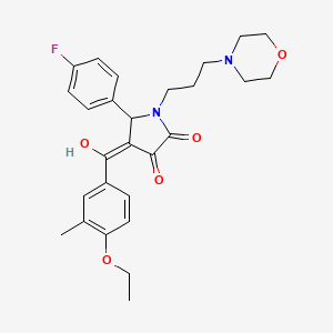 4-(4-ethoxy-3-methylbenzoyl)-5-(4-fluorophenyl)-3-hydroxy-1-[3-(morpholin-4-yl)propyl]-2,5-dihydro-1H-pyrrol-2-one