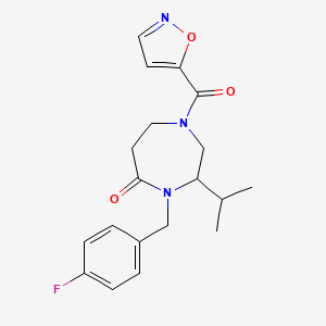 4-(4-fluorobenzyl)-3-isopropyl-1-(isoxazol-5-ylcarbonyl)-1,4-diazepan-5-one