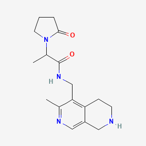 N-[(3-methyl-5,6,7,8-tetrahydro-2,7-naphthyridin-4-yl)methyl]-2-(2-oxo-1-pyrrolidinyl)propanamide dihydrochloride