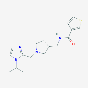 N-({1-[(1-isopropyl-1H-imidazol-2-yl)methyl]pyrrolidin-3-yl}methyl)thiophene-3-carboxamide