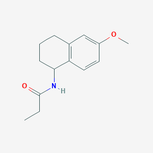 molecular formula C14H19NO2 B5343094 N-(6-methoxy-1,2,3,4-tetrahydro-1-naphthalenyl)propanamide 