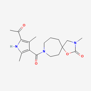 8-[(5-acetyl-2,4-dimethyl-1H-pyrrol-3-yl)carbonyl]-3-methyl-1-oxa-3,8-diazaspiro[4.6]undecan-2-one