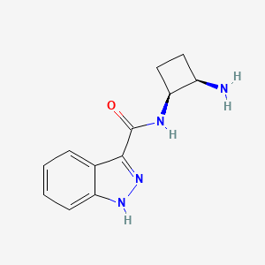 molecular formula C12H14N4O B5343130 N-[(1S,2R)-2-aminocyclobutyl]-1H-indazole-3-carboxamide 