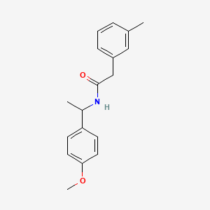 molecular formula C18H21NO2 B5343138 N-[1-(4-methoxyphenyl)ethyl]-2-(3-methylphenyl)acetamide 