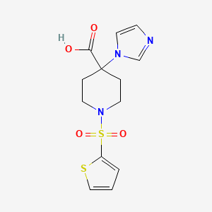 4-(1H-imidazol-1-yl)-1-(2-thienylsulfonyl)piperidine-4-carboxylic acid