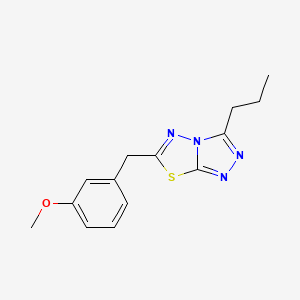 6-(3-methoxybenzyl)-3-propyl[1,2,4]triazolo[3,4-b][1,3,4]thiadiazole