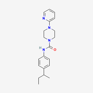 molecular formula C20H26N4O B5343181 N-[4-(butan-2-yl)phenyl]-4-(pyridin-2-yl)piperazine-1-carboxamide 