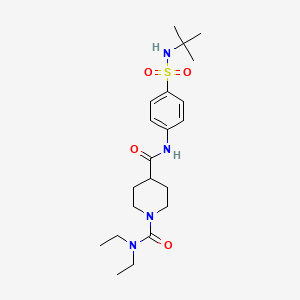 N-{4-[(TERT-BUTYLAMINO)SULFONYL]PHENYL}-N,N-DIETHYLTETRAHYDRO-1,4(2H)-PYRIDINEDICARBOXAMIDE