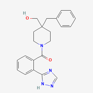 molecular formula C22H24N4O2 B5343211 {4-benzyl-1-[2-(1H-1,2,4-triazol-3-yl)benzoyl]piperidin-4-yl}methanol 