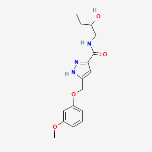 N-(2-hydroxybutyl)-5-[(3-methoxyphenoxy)methyl]-1H-pyrazole-3-carboxamide