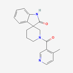 molecular formula C19H19N3O2 B5343288 1'-[(4-methylpyridin-3-yl)carbonyl]spiro[indole-3,3'-piperidin]-2(1H)-one 